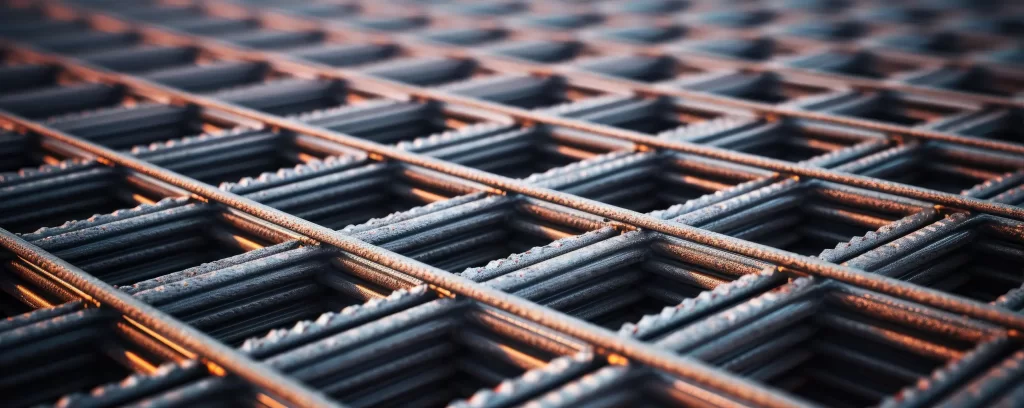 Griglia metallica con barre in acciaio